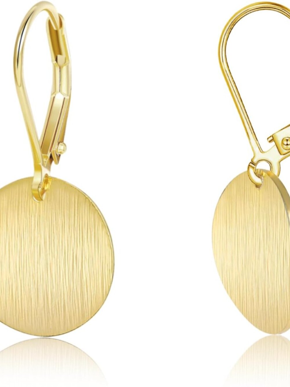 14K Gold Dangle Earrings for Women Hypoallergenic Drop Earing | Lightweight Circ